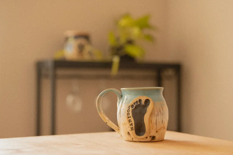 Image: styled baby keepsake vignette