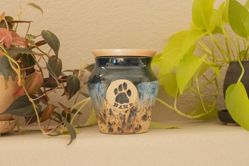Image: memorial keepsake beside a photo