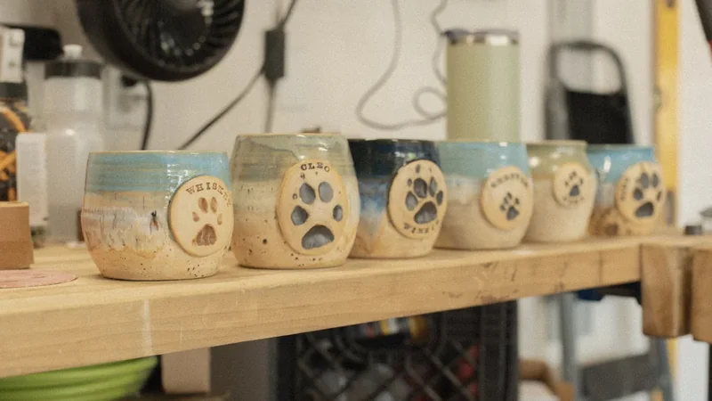 Image: row of jars waiting for lids