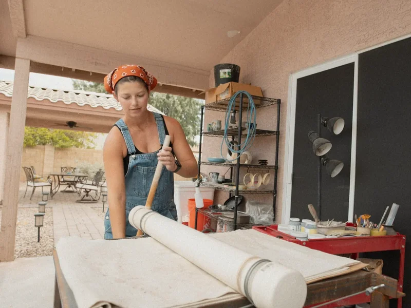 Image: rolling a slab